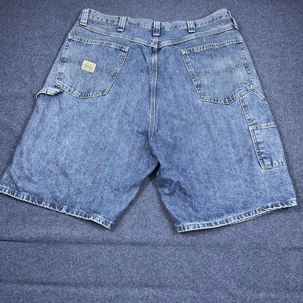 Wrangler Baggy Mens 40 Blue Jean Shorts Carpenter Y2k Vintage Retro Skater 2000s